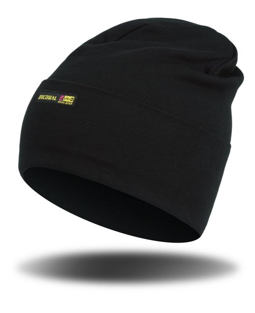BOCOMAL FR Beanie Adjustable Cap 7oz Cotton Flame Resistant Head Covering Welding Hat Arc Rated NFPA2112 CAT2 One Size Black