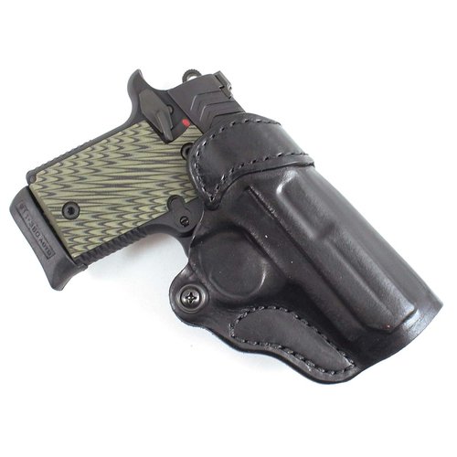 Desantis Criss-Cross Gun Holster, Versatile Concealed Carry Holster, Fits SIG P938, Kimber Micro 9, and Springfield 911 9MM, Unisex Cross-Draw Carry Holster, Right-Hand Draw, Black