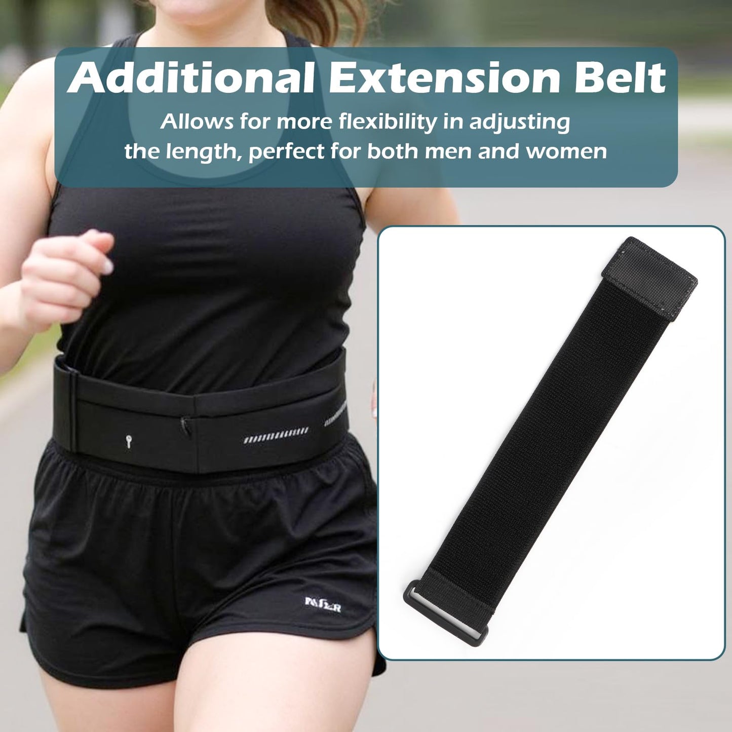 Lsnisni Slim Running Belt for Men and Women, Running Waist Pack with Water Bottle & Towel, Multi Pocket Fanny Pack - Phone Holder, Adjustable for Running, Climbing - Medium