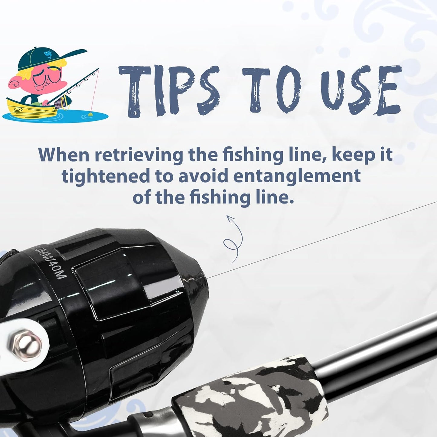 WIDDEN Kids Fishing Pole - Portable Telescopic Rod & Reel Combo Kit with Tackle Box & Net for Boys and Girls