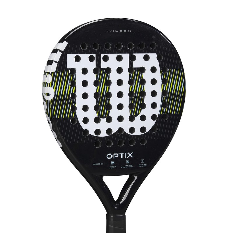 Wilson Optix V1 Padel Racket - Black/Green, Grip Size 2-4 1/4"