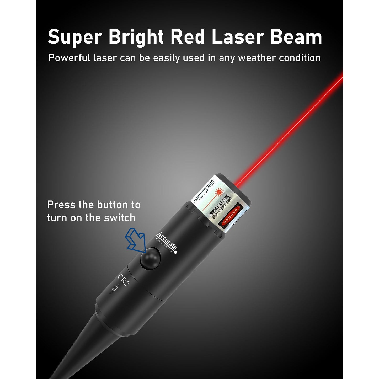 UUQ Professional Laser Bore Sight Kit with Button Switch,Red Laser with 32 Adapters for 0.17 to 12GA Calibers,Suitable for Pistol Rifle Airsoft & Shotgun,Powerful Hunting Equipment (Red Laser)