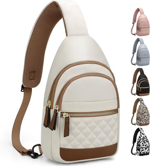 Capolo Sling Bag - Waterproof Crossbody for Men & Women | Trendy Casual Fanny Pack in Beige, Medium