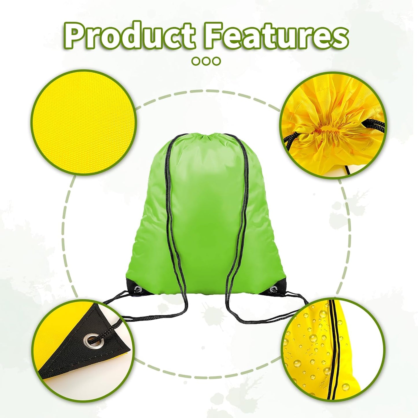 Skiennix 120-Piece Drawstring Bags Set - Colorful Bulk Drawstring Backpacks for Gym & Travel