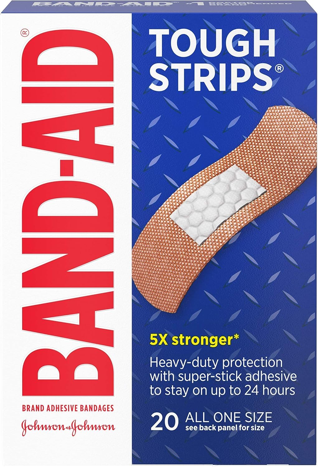 Special Pack of 5 Band-AID Tough Strips All ONE Size 20 per Pack