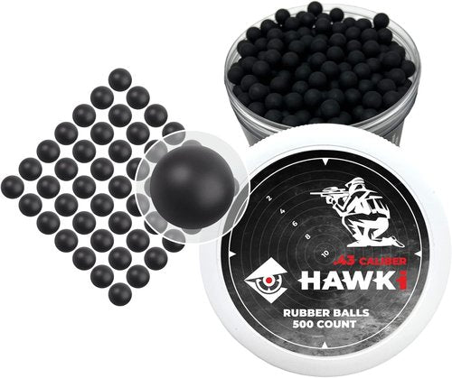 Hawki Rubber Balls - Reusable .50/.43 Cal Soft Training Balls for Paintball Guns | Less Lethal