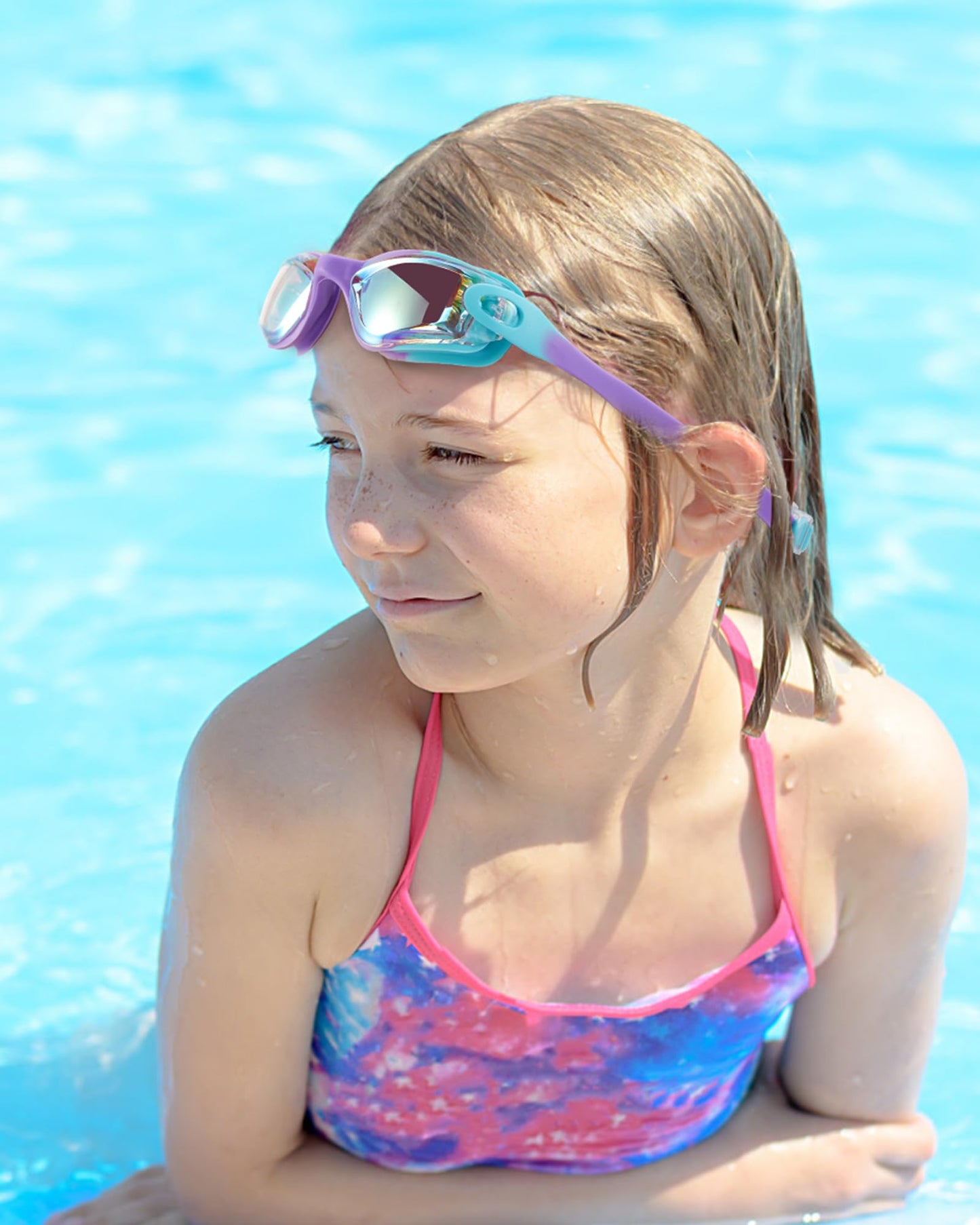 Aegend Swim Goggles for Kids Youth 3-14 Anti-Fog Anti-UV Comfort Fit Goggles for Swimming