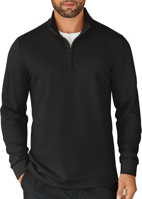 COOFANDY Men's Lightweight Quarter Zip Pullover | Casual Mock Neck Long Sleeve Sweatshirt