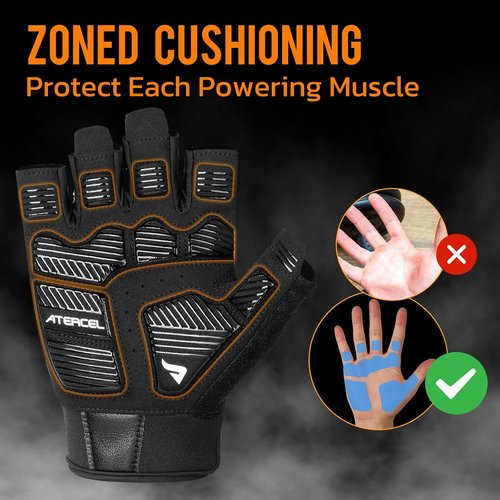 ATERCEL Gym Workout Gloves - Lightweight Weight Lifting Gloves with Excellent Grip for Men & Women