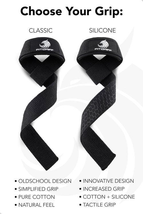 Fitgriff® Lifting Wrist Straps for Weightlifting, Gym, Deadlift, Workout (Made of Premium Cotton & Padded) - Men & Women (Standard, Sand (Silicone-Grip))
