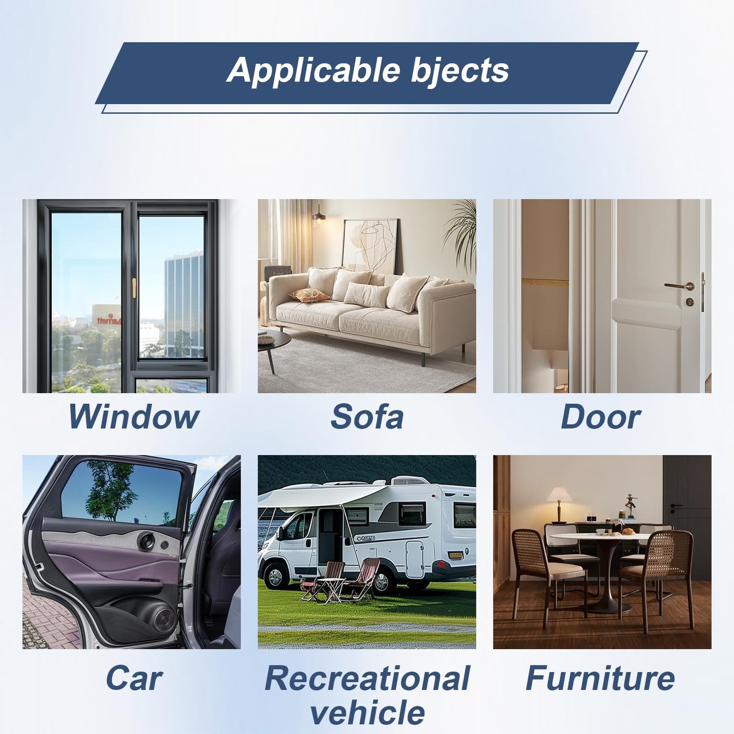 Weather Stripping Door Seal Foam Tape for Doors Windows 1/2 Inch W x 1/8 Inch T 50 FT Strong High Density Foam Insulation Strips Adhesive Tape