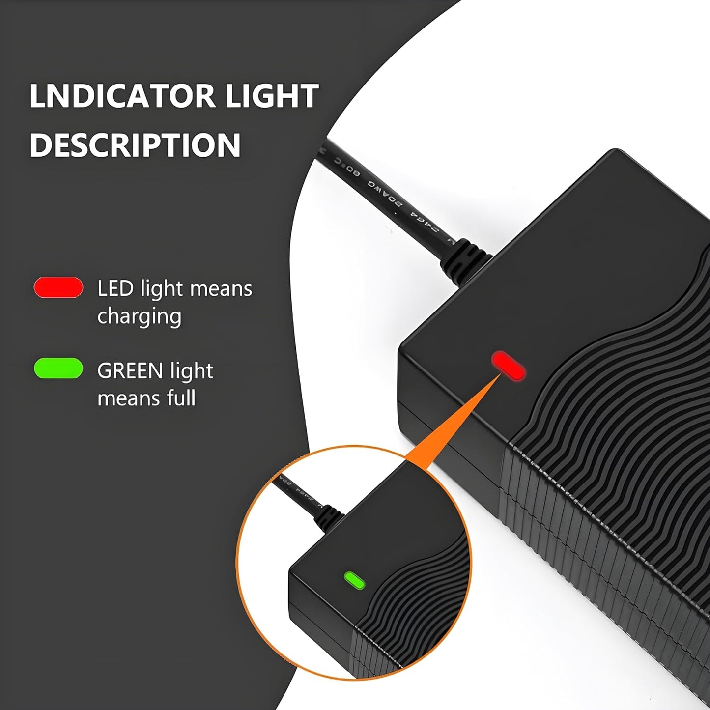 UL Listed 42V 2A Electric Scooter Charger - Compatible 36V Hoverboard Charger with 5 Plugs