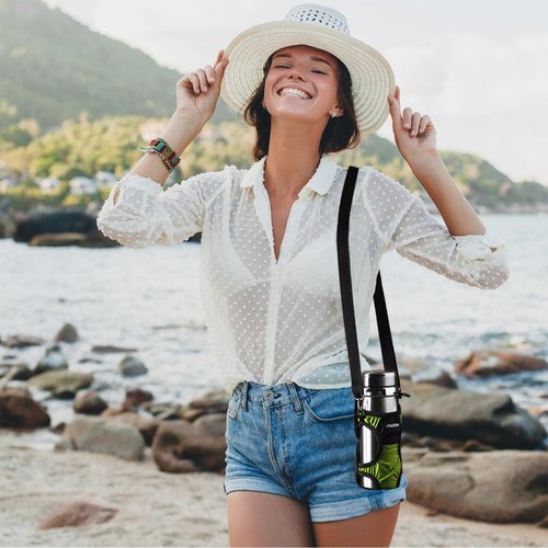 OYATON Water Bottle Carrier with Straps - Universal Water Bottle Holder Sling for Walking, Hiking, and Travel - Compact & Foldable Design