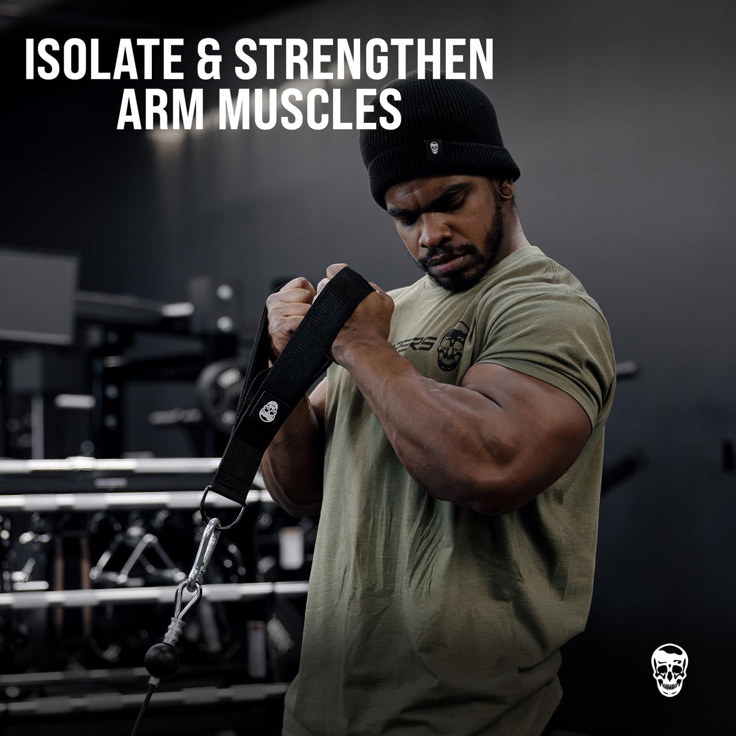 Gymreapers Tricep Rope Cable Attachment - Multi-Workout Tricep Pull Down Cable Attachment - Perfect Gym Cable Machine Attachment