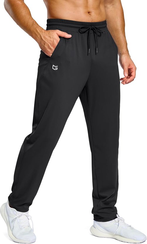 G Gradual Men's Athletic Sweatpants - Lightweight Stretch Joggers with Pockets for Gym & Running