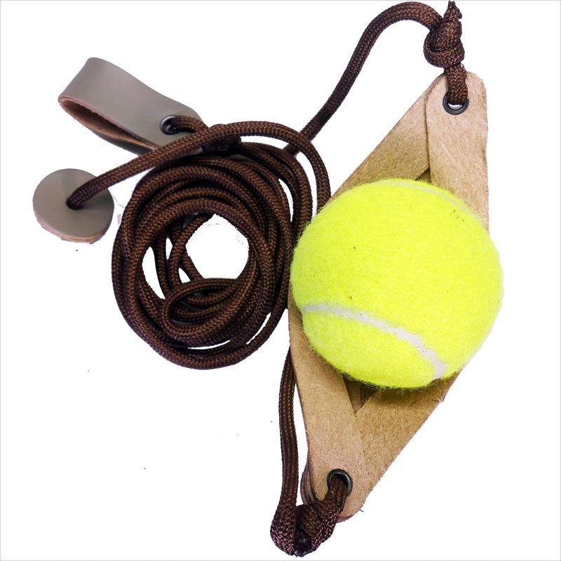 Plus Old-Fashioned Slingshot Rock Sling Tennis Ball Thrower Shepherds Sling (1pack)