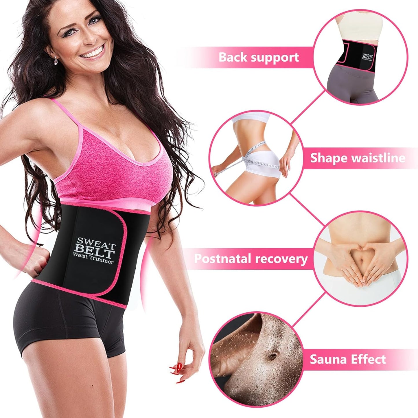 MORECOO Waist Trainer - Sculpting Sweat Band for Stomach & Waist Trimming | Ideal for Workouts