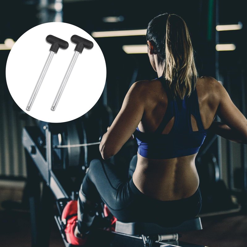 Motroce 8Pcs Weight Stack Pin, Gym Pin Heavy Duty Weight Machine Pin Tensile 3/8 Inch Diameter 6 Inch Locking Space Universal Weight Selector Pin for Home Gym Exercise Machine Accessories