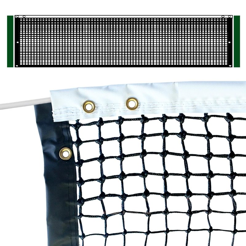 PROGOAL Professional Tennis Net 42FT Heavy Duty Nylon Net High Strength Non-Deforming Standard Replacement Tennis Net with 2 Fiberglass Dowels, Compatible with All Standard Outdoor Indoor Tennis Posts