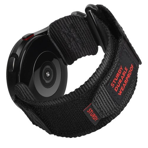 Compatible with Cubitt Viva Pro Smart Watch Band, Lamshaw Quick Release 22mm Rugged Nylon Sports Strap with Woven Loop Design Compatible for Cubitt Viva Pro, Viva, Aura Pro, Aura Smart Watch (Black, 22mm size band)