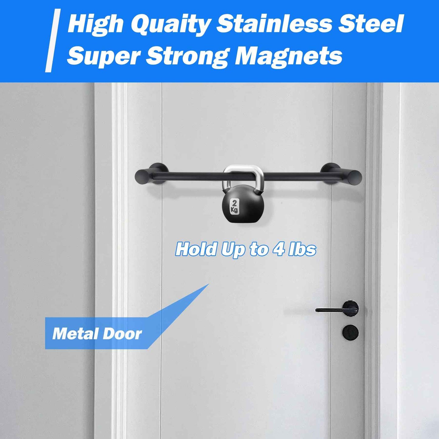 2 Packs Magnetic Towel Bar for Refrigerator, 14-25"" Adjustable Stainless Steel Magnetic Rod, Multi-Functional Magnetic Rack Holder for Kitchen Towel, Class Room Flip Calendar, Anchor Chart Paper