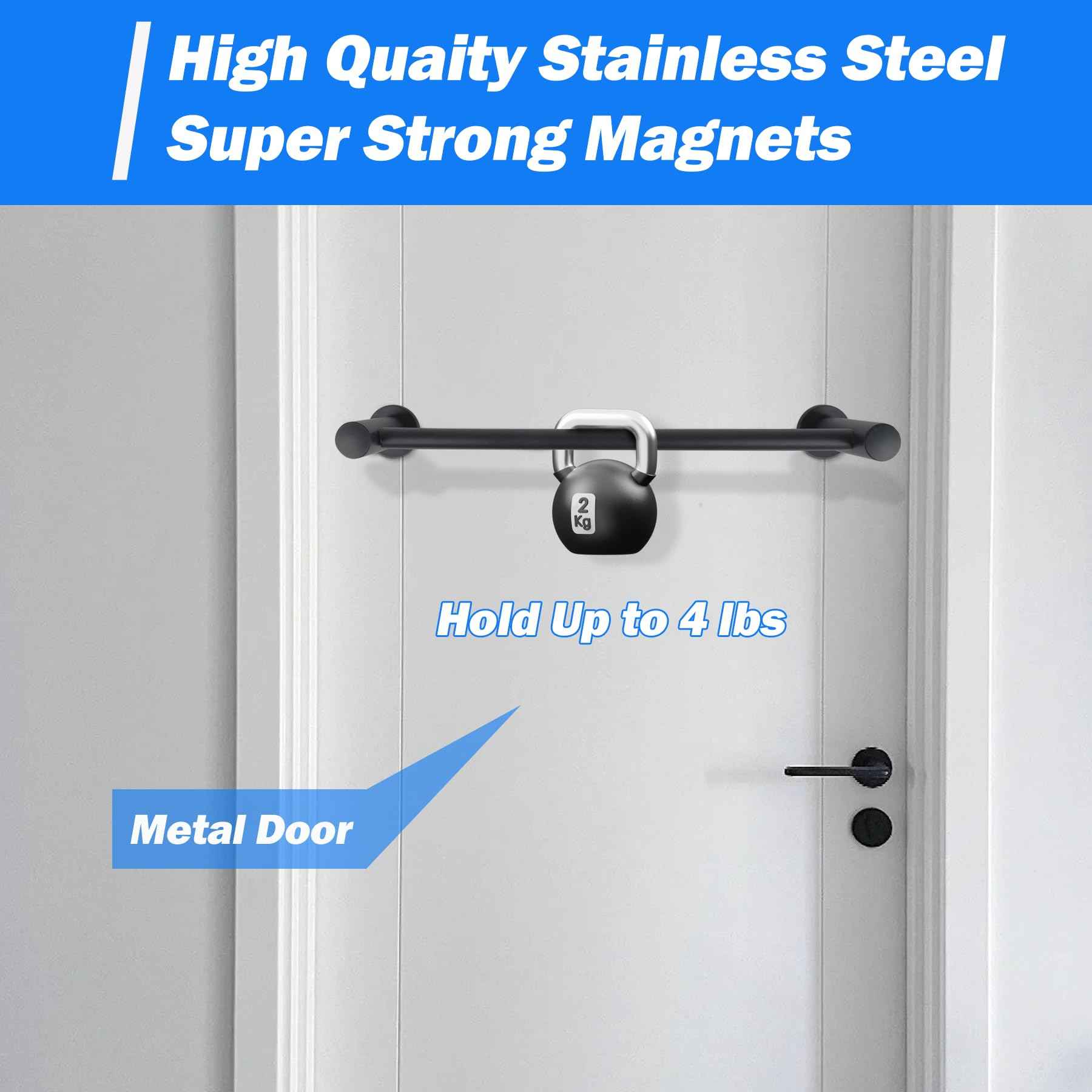 2 Packs Magnetic Towel Bar for Refrigerator, 14-25"" Adjustable Stainless Steel Magnetic Rod, Multi-Functional Magnetic Rack Holder for Kitchen Towel, Class Room Flip Calendar, Anchor Chart Paper