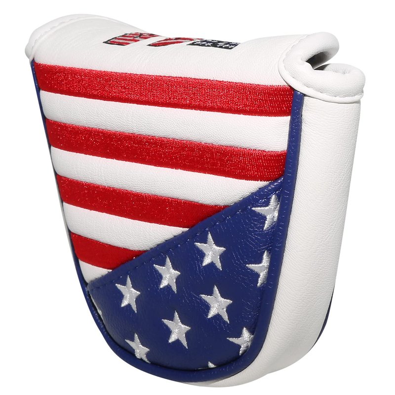 Stars Stripes Golf Mallet Putter Head Cover Protector Magnetic Closure