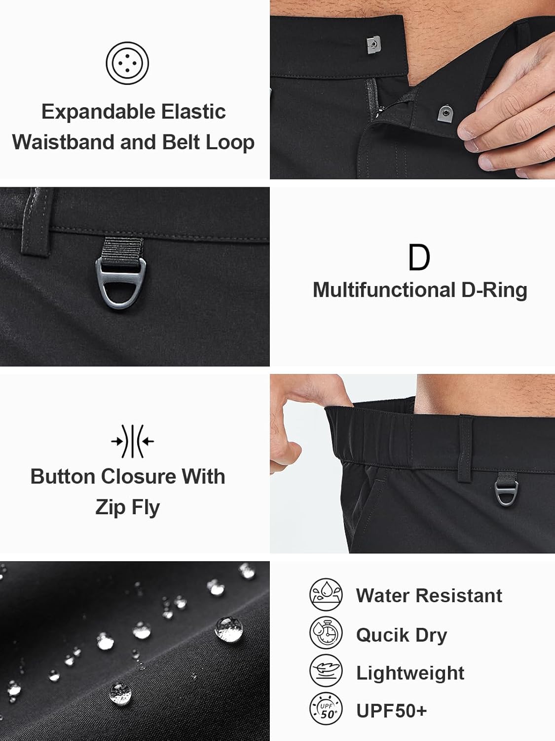NORTHYARD Men's Cargo Hiking Shorts - Lightweight Tactical Design for Outdoor Adventures | 9" Length