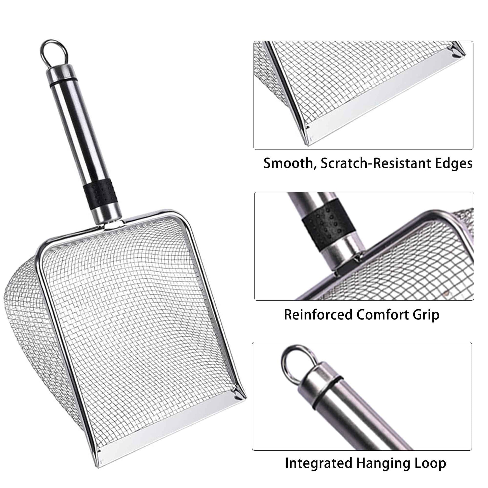 6-Pack Garden Tool Set, Soil Sifter Shovel (3.8 & 5mm Mesh) - Stainless Steel Gardening Kit & Essential Accessories, Garden Hand Tools & Planting Tools, Ideal Gardening Gifts for Women, Men, Mom & Dad