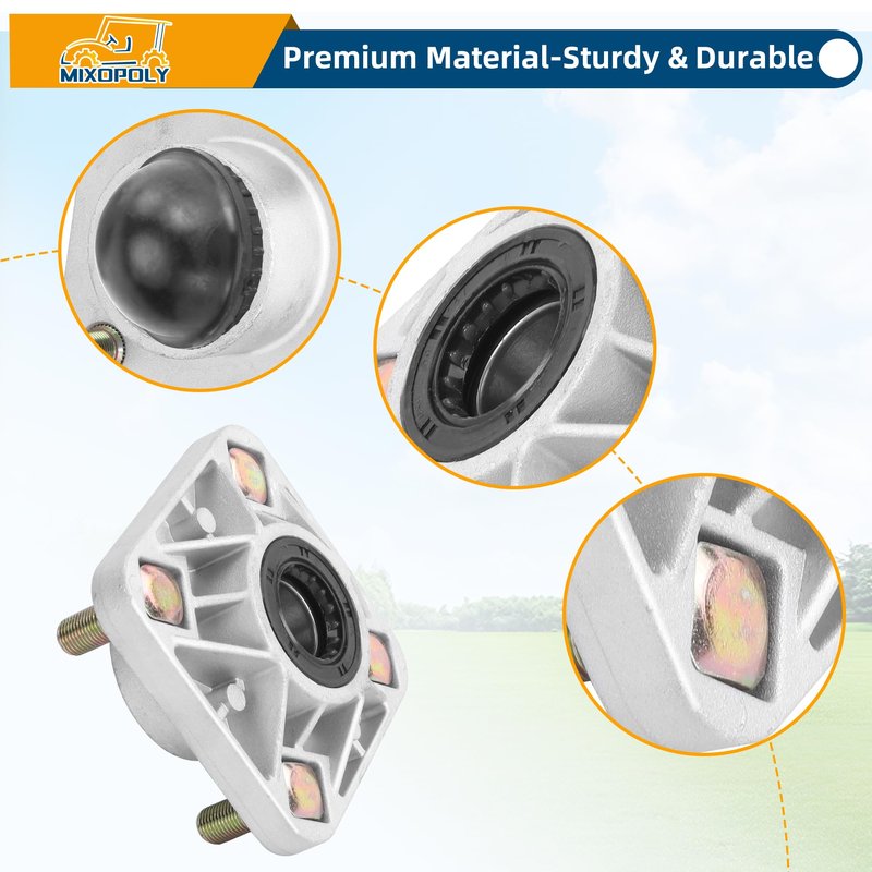 Mixopoly Golf Cart Front Wheel Hub Assembly for Yamaha G2/G8/G9/G11/G14/G16/G19/G20/G22/G29 Drive Model, Replaces OEM JG5-WF511-10-00, JG5-WF511-00
