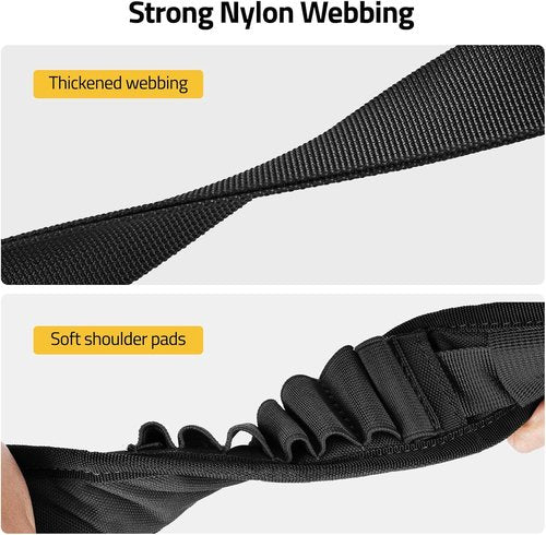 CVLIFE Quick Adjust Two-Point Rifle Sling - Removable Shoulder Strap & 7 Elastic Loops for 9mm-13mm Calibers | 2 Pack 360° Metal Swivels