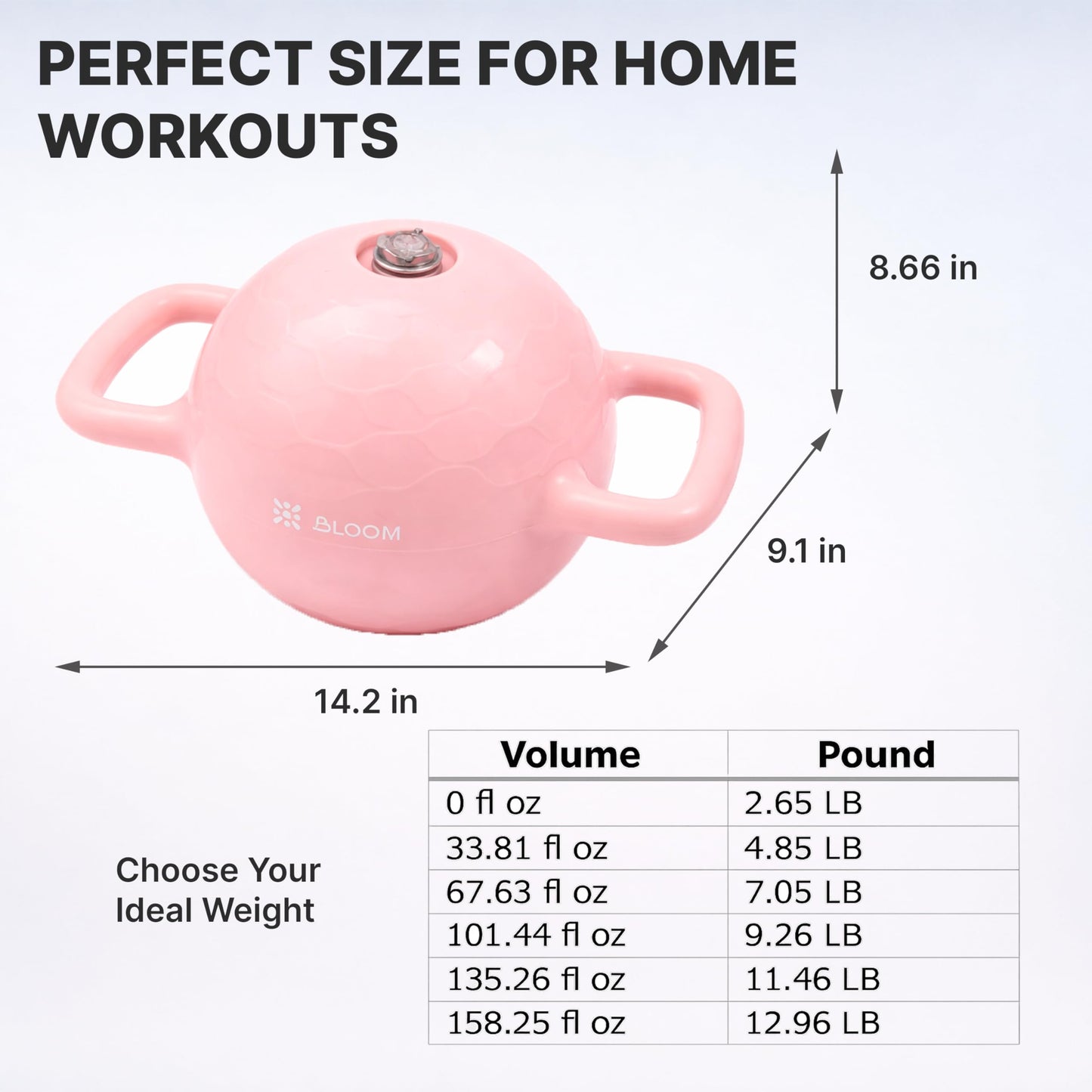 2-12 Lbs Soft Adjustable Kettlebell for Women - Water Filled Strength Training Kettlebells - Dual-Handle Design Water Weight Bag for Home and Gym Workouts