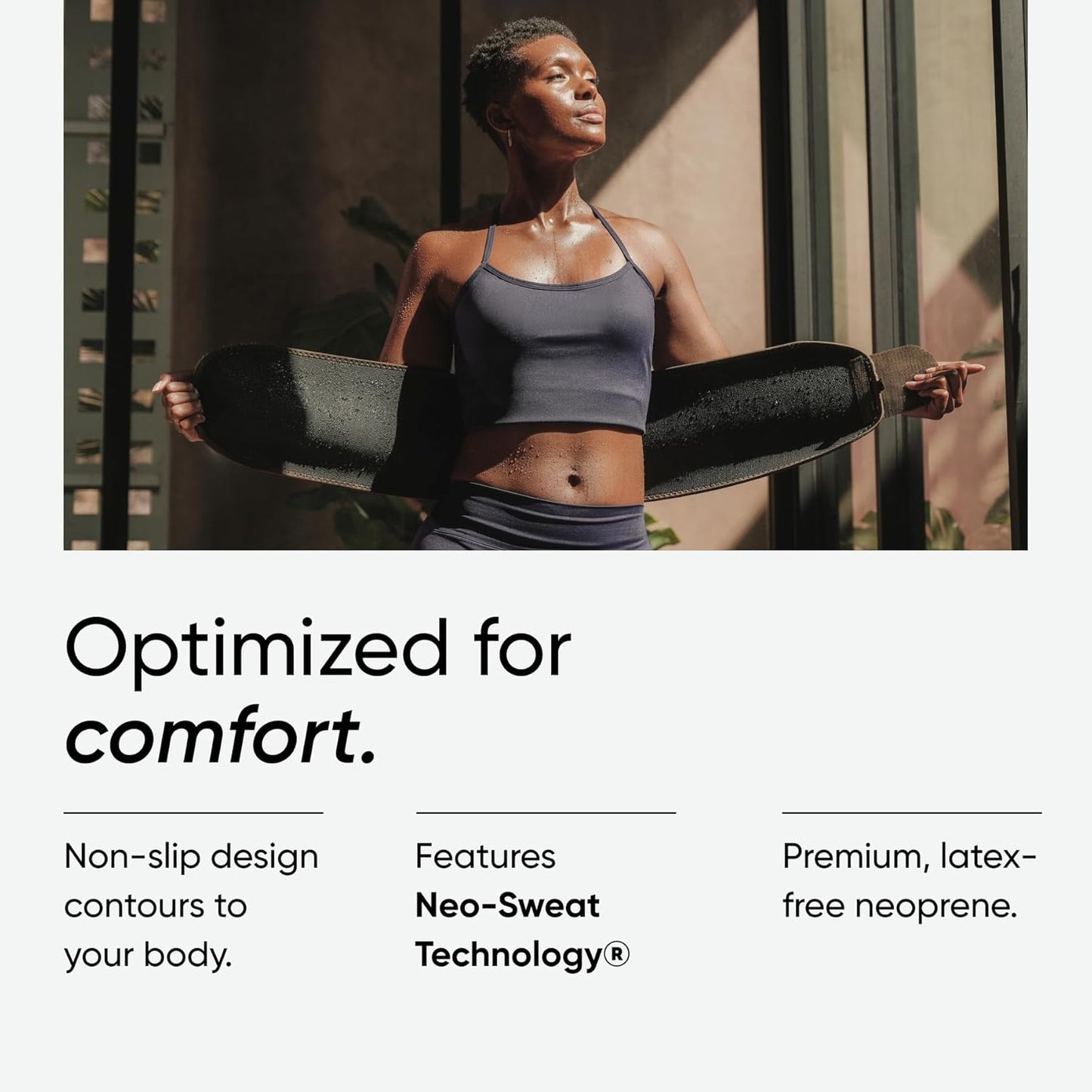 Sports Research Sweet Sweat Waist Trimmer - Premium Sweat Enhancing Fitness Band for Men & Women