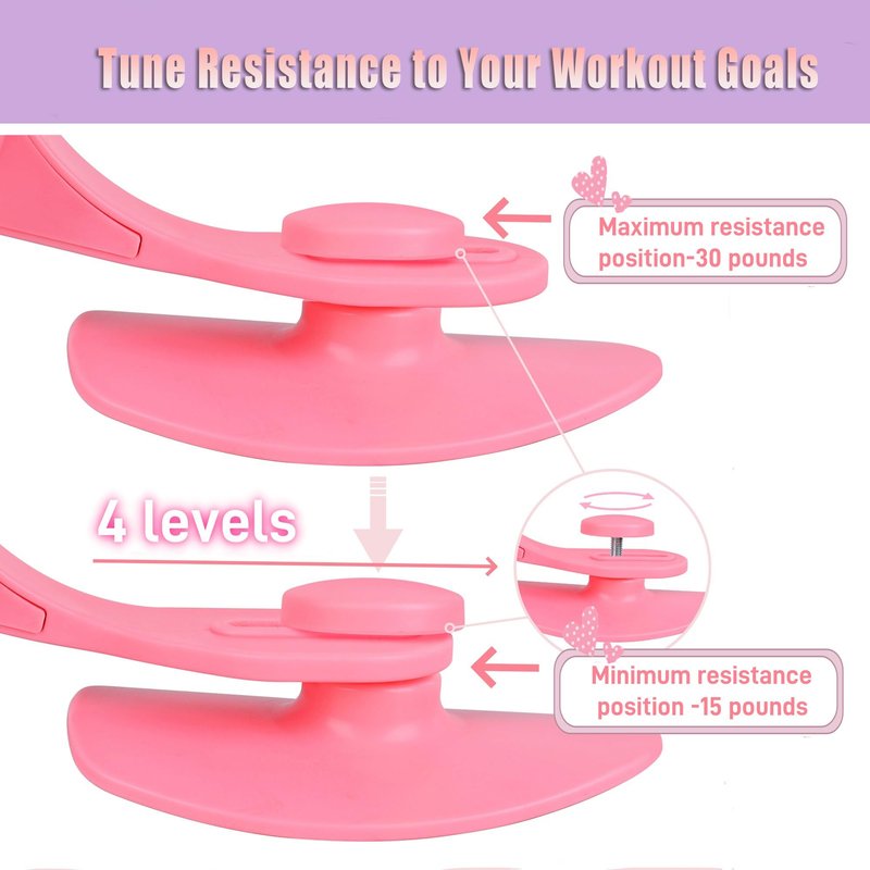 Pelvic Trainer for Women & Men – Adjustable Spring Resistance Hip Exerciser, Kegel Exerciser Toner for Your Thigh & Pelvic Muscle, Enhancing Your Intimate Moments. Home Fitness Equipment (Pink)