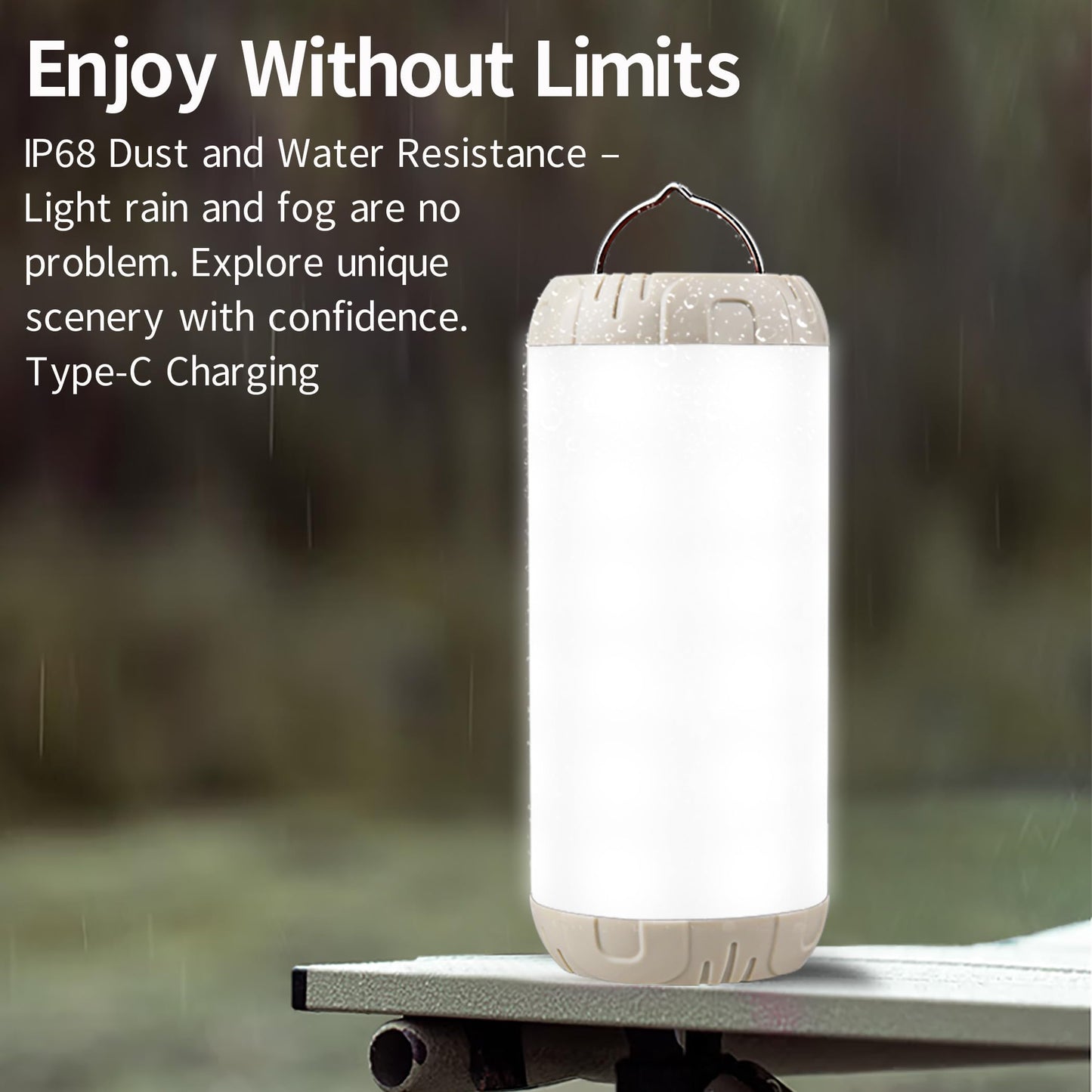 Sawjay Rechargeable Camping Lantern, 1200 Lumens Ultra Bright Portable LED Lantern, Up to 80 Hours Runtime, IP68 Waterproof, 3 Light Modes + SOS Emergency Light for Power Outages, Hiking, Hurricane
