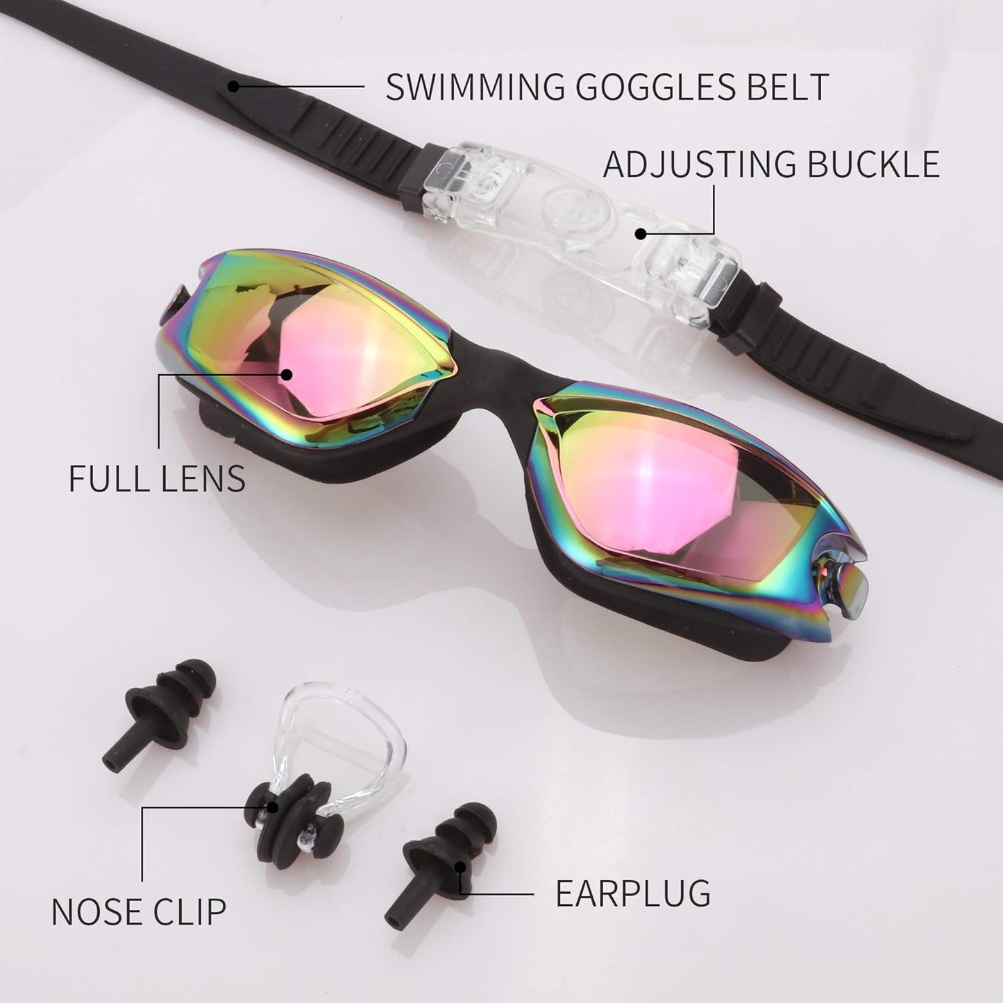 Skiennix Kids Swim Goggles - UV Protection, Anti-Fog, Leak-Proof | 4 Pack for Ages 6-14