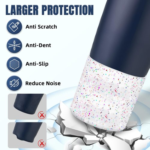 BKBY Silicone Higher Boot Compatible with Owala 30oz & 40oz FreeSip Sway Bottles & Tumblers, Large Protection Anti-Slip Bottom Cover Sleeve for Freesip Sway Tumbler and Bottle