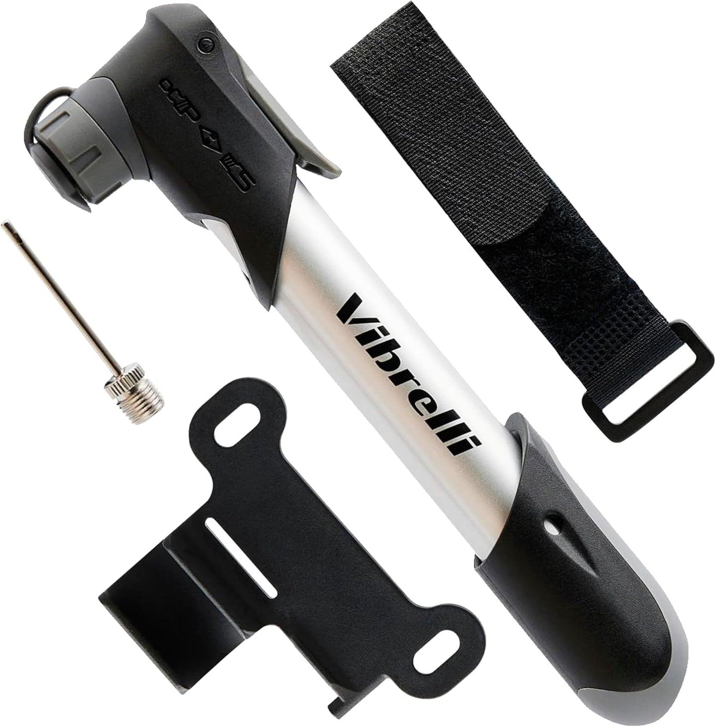 Vibrelli Mini Bike Pump - 120 PSI Presta & Schrader Tire Pump for Road & MTB - No Valve Change Required