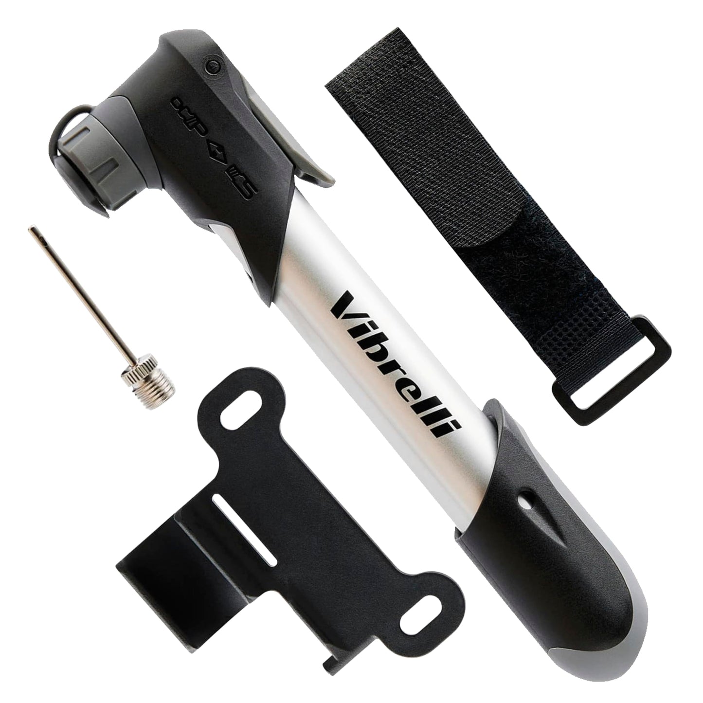 Vibrelli Mini Bike Pump - Presta & Schrader Bicycle Pump - 120 PSI Tire Pump for Road & MTB - No Valve Changing Needed