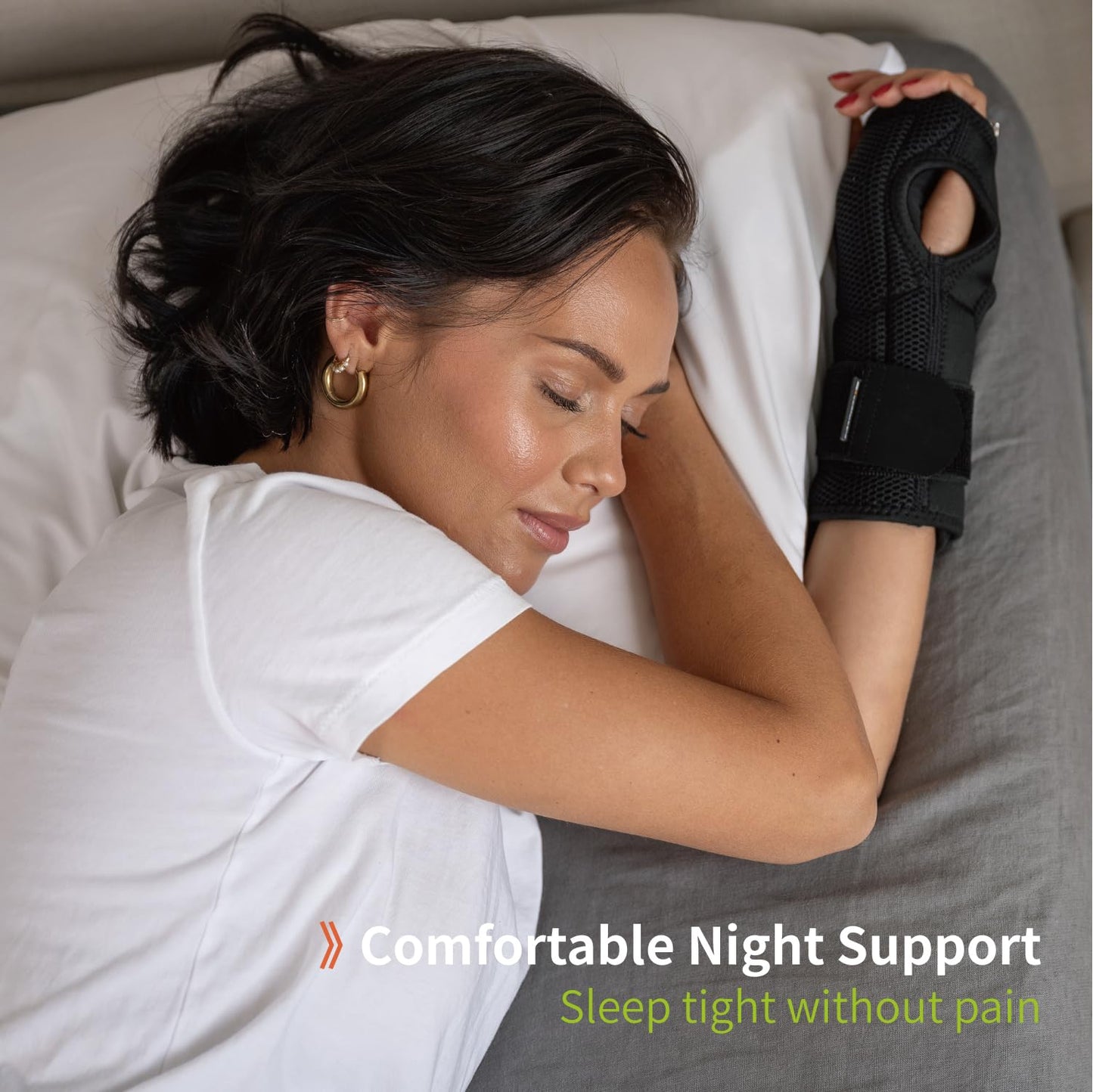 Comforband Night Sleep Wrist Brace – Adjustable, Cushioned Support for Carpal Tunnel, Tendonitis, and Arthritis Pain Relief – Fits Both Hands, One Size