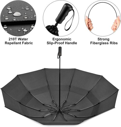 G4Free Large Golf Umbrella - Windproof Compact Reverse Design | Automatic Open & Close, 42-62 Inch