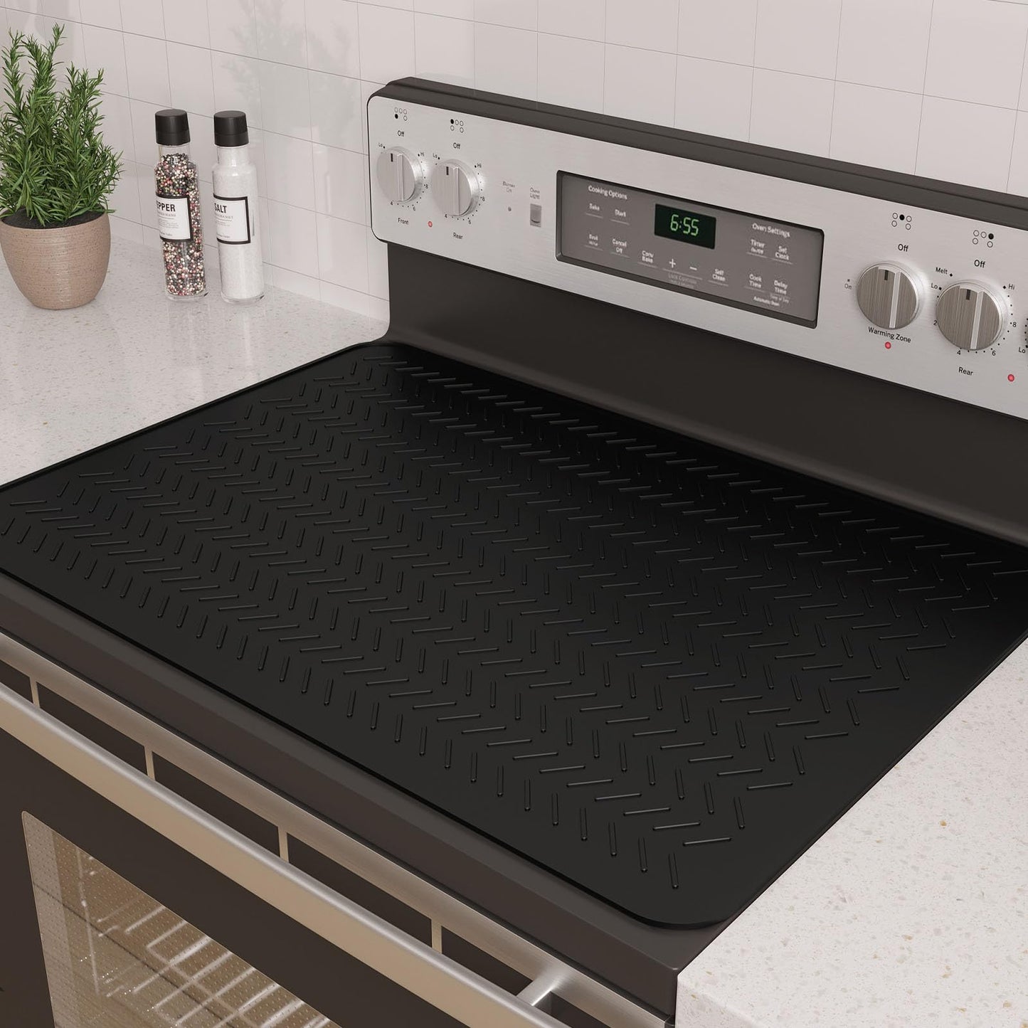 GUDEYIHE Stove Top Covers for Electric Stove, Thickened Premium Silicone Stove Mat for Glass Top Stove, 28 x 20 Glass Stove Top Cover Protector, Oven Range Top Cover, XL Dish Drying Mat