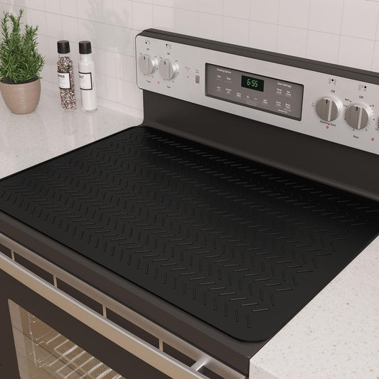 GUDEYIHE Stove Top Covers for Electric Stove, Thickened Premium Silicone Stove Mat for Glass Top Stove, 28 x 20 Glass Stove Top Cover Protector, Oven Range Top Cover, XL Dish Drying Mat