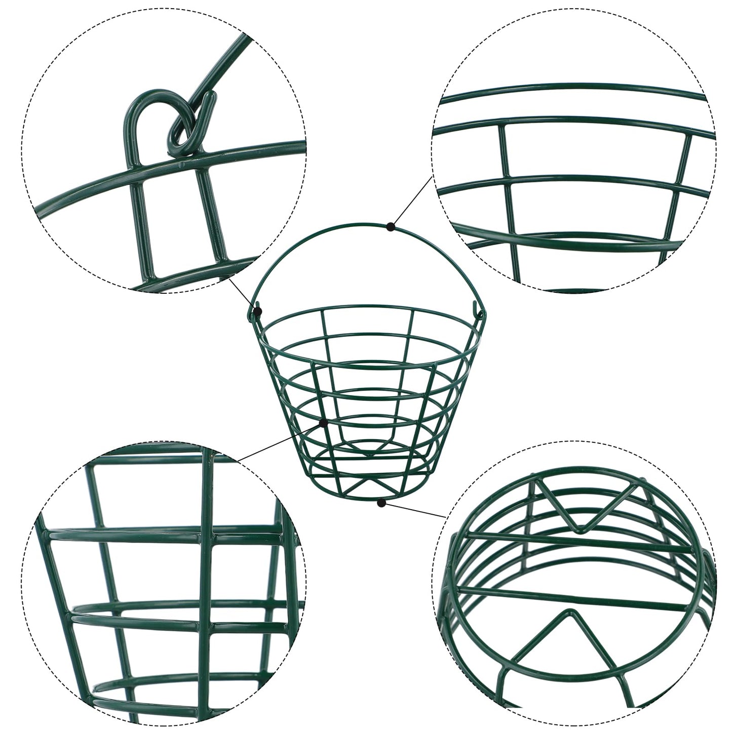 Roykaw Golf Ball Basket Bucket Container for 50 Balls,with Handle,Built to Last/Easy to Organize