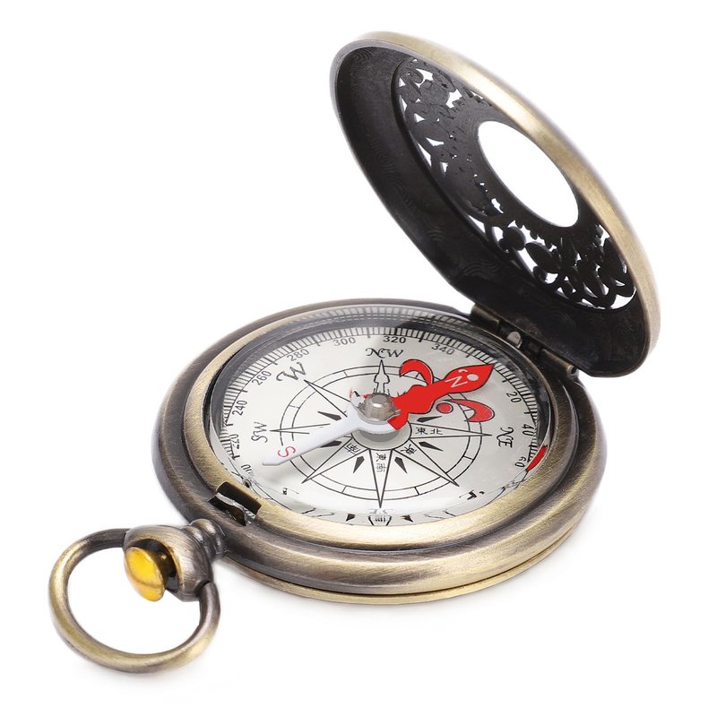 Brass Compass Hiking Durable Shockproof Waterproof Navigation Tool for Outdoor Camping Hunting Survival J35 Model