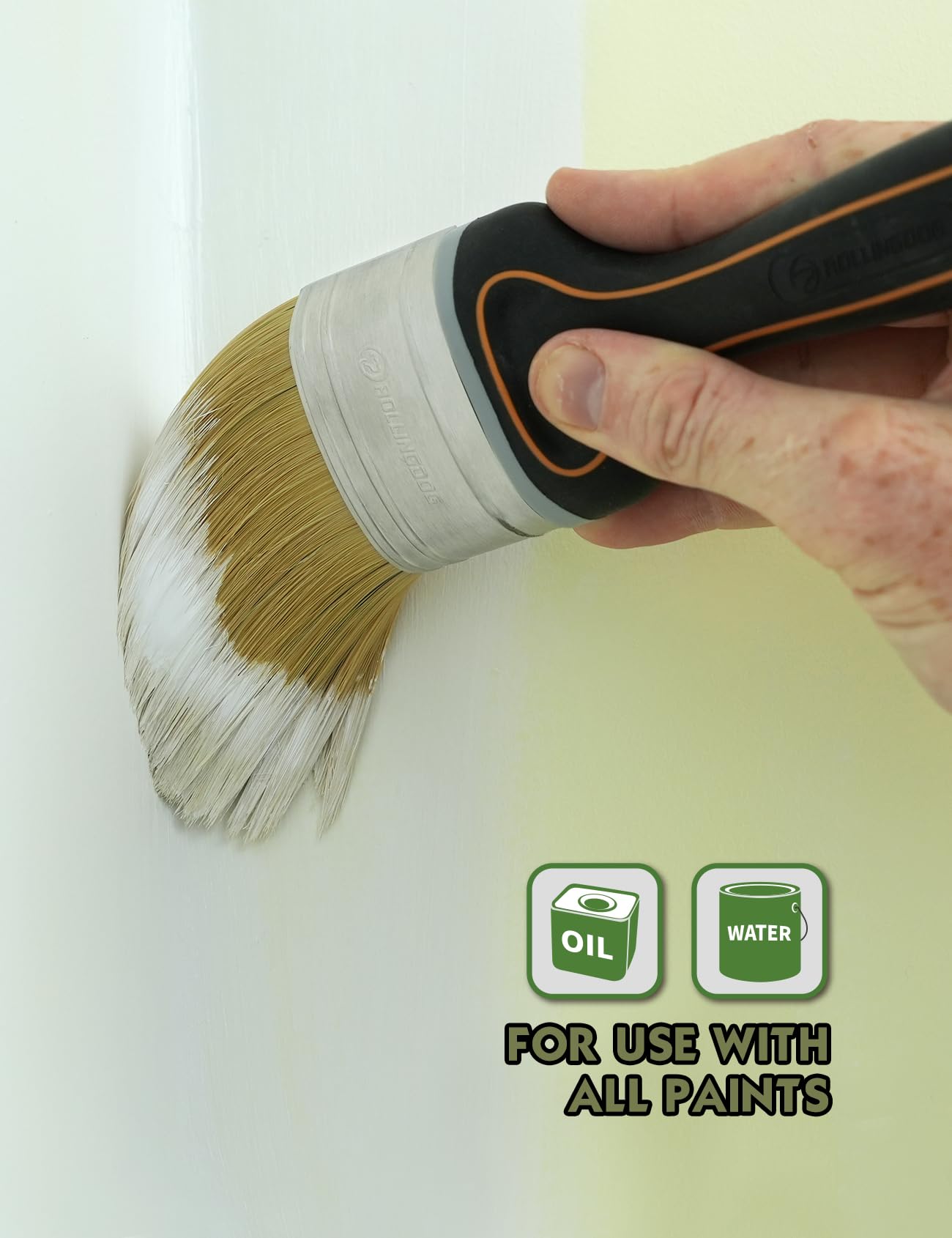 ROLLINGDOG Chalk Paint Brush - 2.4 inch Paint Brush,Chalk Paint Wax Brushes for Furniture Painting,Wood Stain Brush,DIY Painting,Washable Reusable