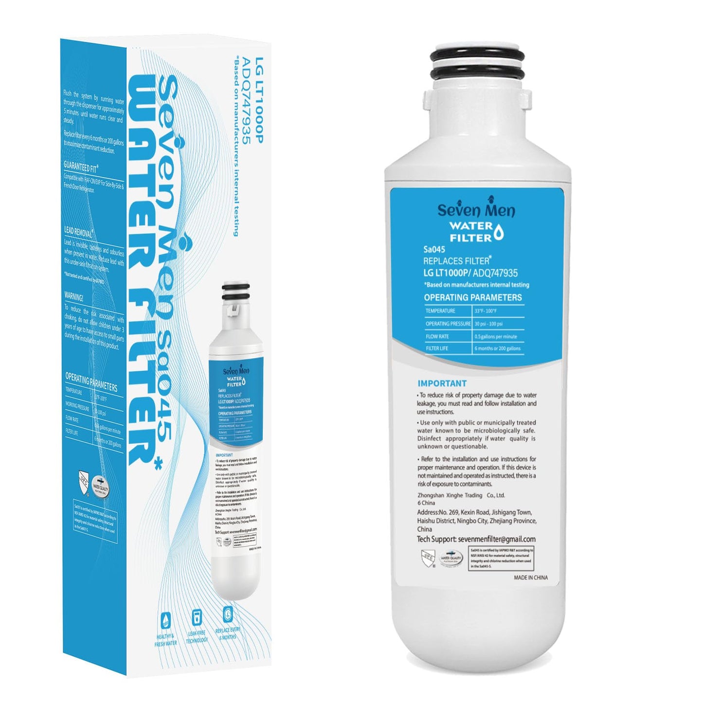 Adq747935 Water Filter Replacement for L&G Lt1000p/Pc, LfxS26973s, LmxS28626s, LmwS27626s, LfxS28596s, Adq74793501, 1Pack
