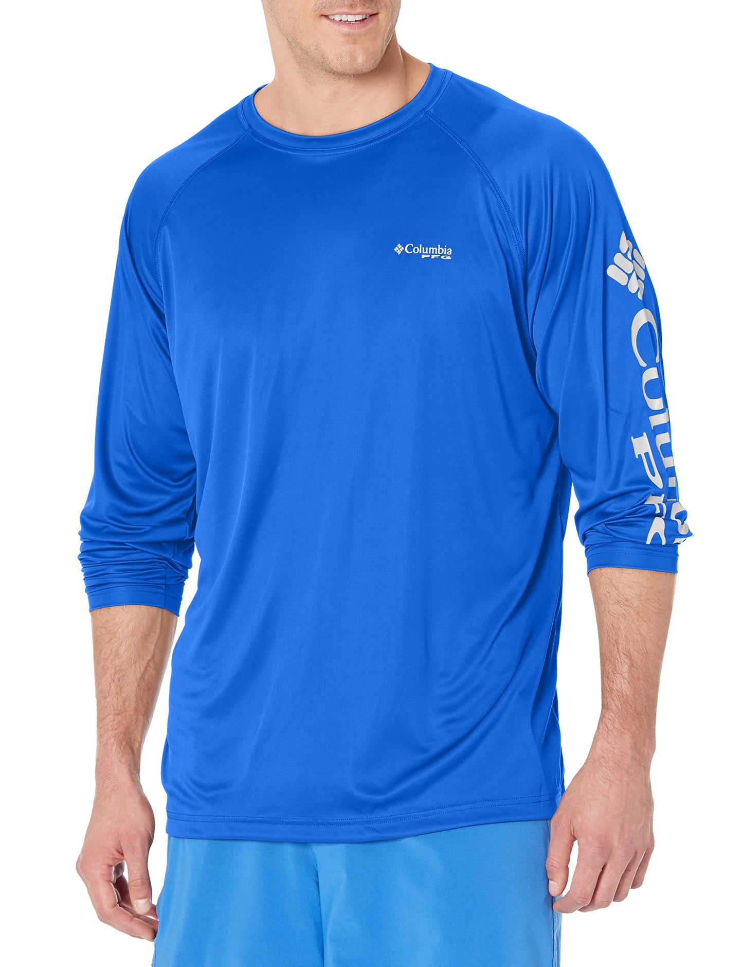Columbia Men's Terminal Tackle Long Sleeve Shirt, Tanzanite/White Logo, 3X Big
