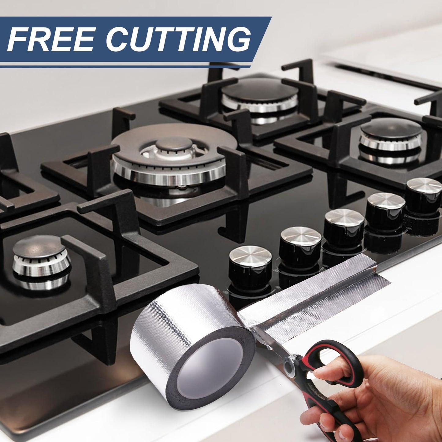 AIYUNNI Fiberglass Aluminum Foil Tape 2 Inch x 66 Feet (5.9mil) – Heavy Duty HVAC Metal Tape,High Temp Waterproof Insulation Adhesive for Ductwork, Furnace, Dryer Vent, AC, Pipe Sealing & Repair