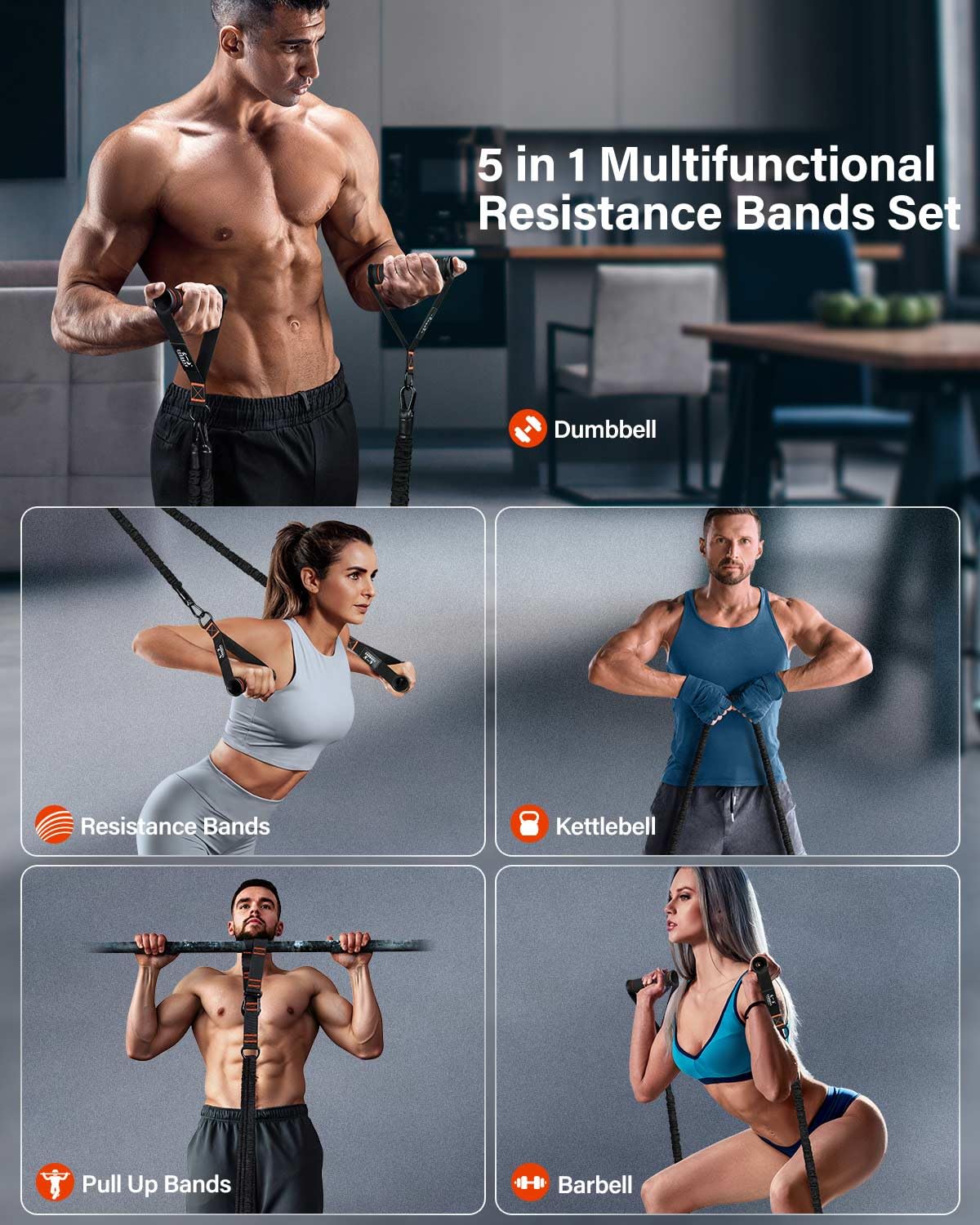 Resistance Bands with Handles, Exercise Bands